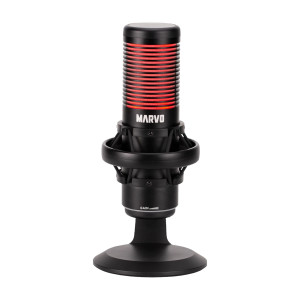 MICRÓFONO GAMING MARVO MIC07BK OMNIDIRECCIONAL CON ILUMINACIÓN