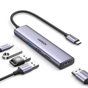 Adaptador Ugreen Hub 5 En 1 Usb-c
