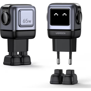 Cargador Ugreen Mini Robot 2usb/usb-c 65w
