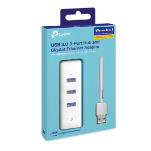 Adaptador de Red Tp-Link Usb 3.0 A Gigabit + Hub 3.0