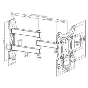 Soporte para TV lcd/led movil hasta 42'' / 20kg