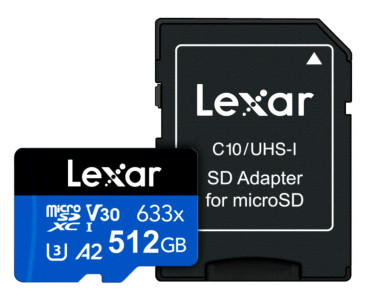 Memoria microSDXC Lexar 512GB 633x UHS-I Blue Series
