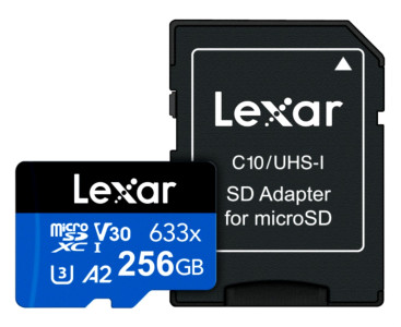 Memoria microSDXC Lexar 256GB 633x UHS-I Blue Series