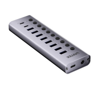 HUB USB-C Unitek 10 en 1 5Gbps con interruptor
