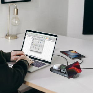 Cargador Inalámbrico Unitek 5 en 1 de escritorio