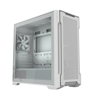 GIGABYTE C102 GLASS ICE WHITE BLANCO CON 2 FANES