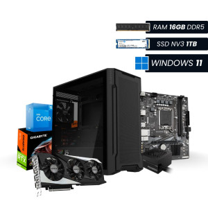 PC GAMER INTEL I5 13400F H610M K 32GB DDR5 RTX 5060 8GB SSD 1TB GAB AX85 NEGRO FUENTE 700W WIFI