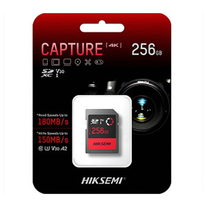TARJETA DE MEMORIA SD HIKSEMI CAPTURE 256GB P/ CAMARA FOTOGRAFICA (HS-SD-E30 256G)