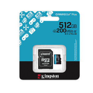TARJETA DE MEMORIA MICROSD KINGSTON CANVAS GO PLUS 512GB (SDCG4/512GB)