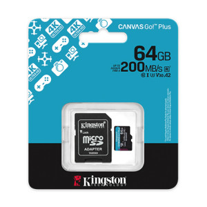 TARJETA DE MEMORIA MICROSD KINGSTON CANVAS GO PLUS 64GB (SDCG4/64GB)