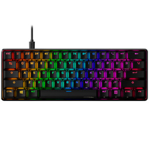 HyperX Alloy Origins 60 - Teclado - retroiluminación - USB-C - QWERTY - EE. UU. - interruptor: HyperX Red - negro