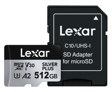 Memoria microSDXC Lexar Pro 512GB Silver Plus