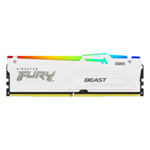 MEMORIA KINGSTON FURY BEAST RGB WHITE 16GB DDR5 5200MTS (KF552C40BWA-16)
