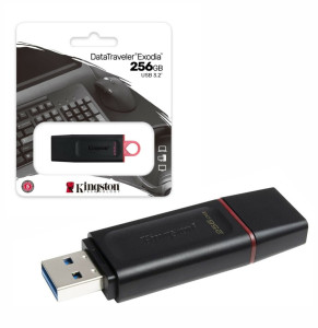 PENDRIVE KINGSTON DT EXODIA 256GB USB3.2 - BK/PK (DTX/256GB)