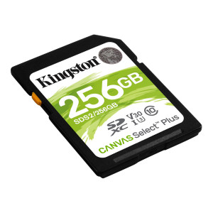 TARJETA DE MEMORIA SD KINGSTON 256GB CANVAS SELECT PLUS P/CAMARA FOTOGRAFICA (SDS2/256GB)