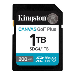 TARJETA DE MEMORIA SD KINGSTON CANVAS GO PLUS 1TB P/CAMARA FOTOGRAFICA (SDG4/1TB)