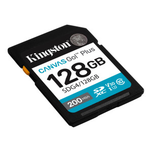 TARJETA DE MEMORIA SD KINGSTON CANVAS GO PLUS 128GB P/CAMARA FOTOGRAFICA (SDG4/128GB)