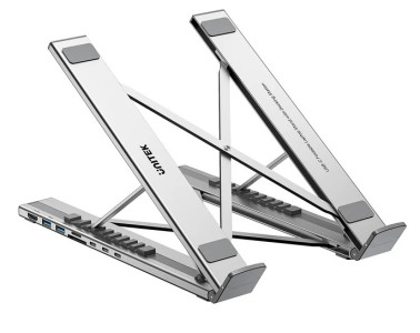 Soporte y HUB Unitek para Notebook aluminio plegable