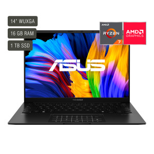 NOTEBOOK ASUS UM3406HAQD015W ZENBOOK RYZEN 7 8840HS LPDDR5X 16GB SSD NVME 1TB WIN11  14'' OLED