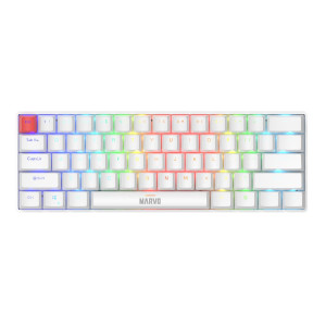 Teclado Marvo Mecánico Kg933g Switch Red Ingles Wh