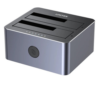 DOCKING STATION UNITEK  DUAL-BAY SATA 10GBPS (Y-3026GY01) - SPACE GREY