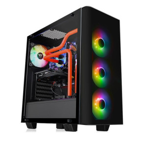 GABINETE THERMALTAKE VIEW 21 TEMPERED GLASS RGB PLUS ED. C/3 VENTILADORES