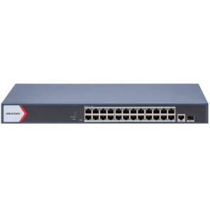 SWITCH POE HIKVISION PRO DS-3E1526P-EI/M 24 PUERTOS POE + 2 GIGABIT 230W - ADMINISTRABLE