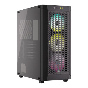 GABINETE CORSAIR 480T RGB AIRFLOW BLACK C/ 3 VENTILADORES