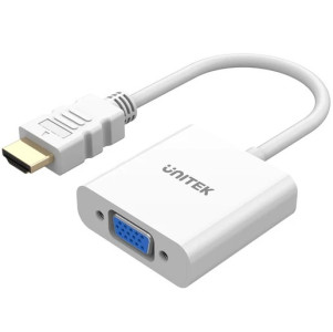 ADAPTADOR UNITEK HDMI A VGA (Y-6333C01) - WHITE