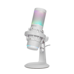 Micrófono Marvo MIC-07 USB RGB Wh