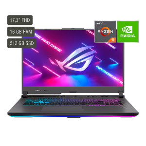 NOTEBOOK ASUS ROG STRIX G17 G713PV-HX185W RYZEN 9 7940HX / 16GB RAM / 512GB SSD / RTX 4060 / 17,3
