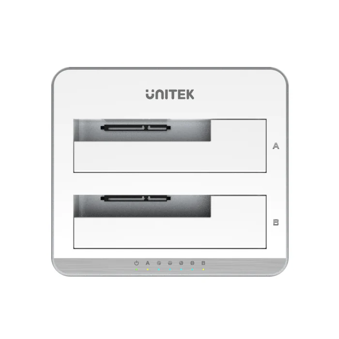 DOCKING STATION UNITEK DUAL-BAY SATA 10GBPS (Y-3027GY01) - SILVER