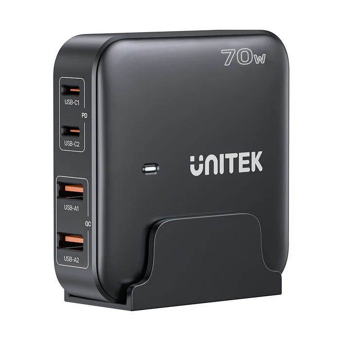 CHARGING STATION UNITEK DESKTOP 70W GAN (P1228ABK01) - BLACK 
