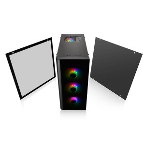 GABINETE THERMALTAKE VIEW 21 TEMPERED GLASS RGB PLUS ED. C/3 VENTILADORES