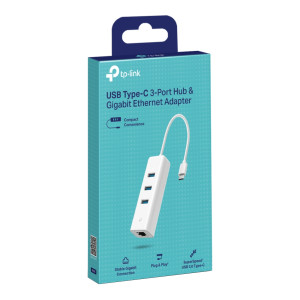 Adaptador de Red Tp-Link Usb-C 3.0 a Gigabit + Usb 3.0