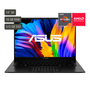 ASUS ZENBOOK 14 OLED UM3406HA-PP077W RYZEN 7 16GB 512GB 14