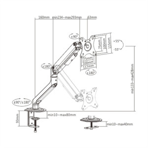 Soporte brazo para monitor hasta 32''
