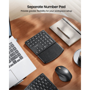 Combo Mouse y Teclado Español Ergonómico Inalámbrico 3en1 ProtoArc Ekm04