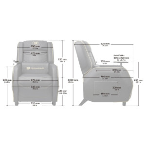 Sofá Cougar Ranger S Black