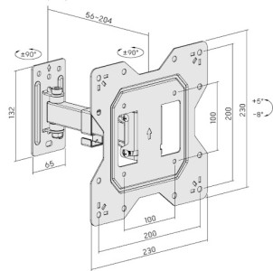 Soporte para TV lcd/led movil hasta 43'' / 30kg