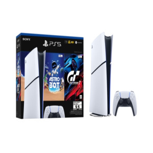 PLAYSTATION PS5 DIGITAL GT7 AS CON 2 CONTROLES 1 NEGRO Y 1 BLANCO