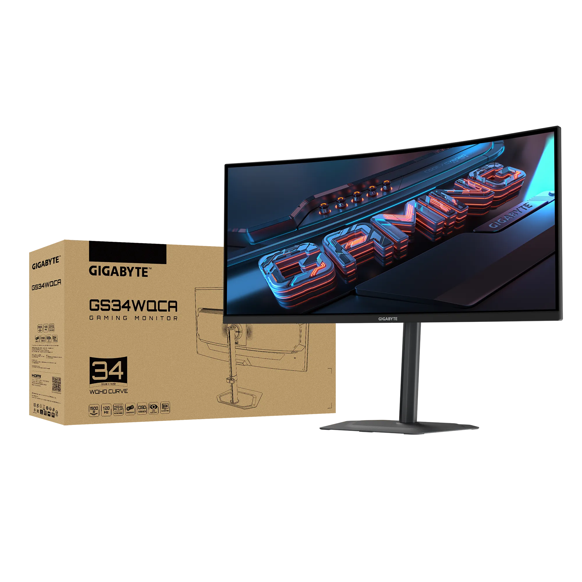 MONITOR 34 CURVO GAMING GIGABYTE GS34WQCA VA 120HZ