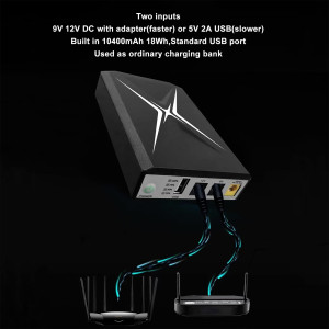 Mini Ups Luqeeg DC10400 Mini 10400mAh 18Wh