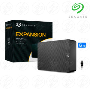 Seagate Expansion STKP6000400 - Disco duro - 6 TB - externo (sobremesa) - USB 3.0 - negro - con Seagate Rescue Data Recovery