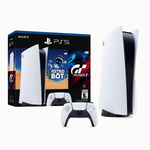 PLAYSTATION PS5 DIGITAL GT7 AS CON 2 CONTROLES 1 NEGRO Y 1 BLANCO