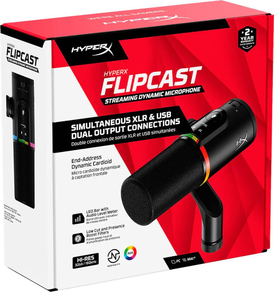 MICROFONO HYPERX FLIPCAST (B2CM1AA) - BLACK