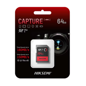 TARJETA DE MEMORIA SD HIKSEMI CAPTURE 64GB P/ CAMARA FOTOGRAFICA (HS-SD-E30 64G)