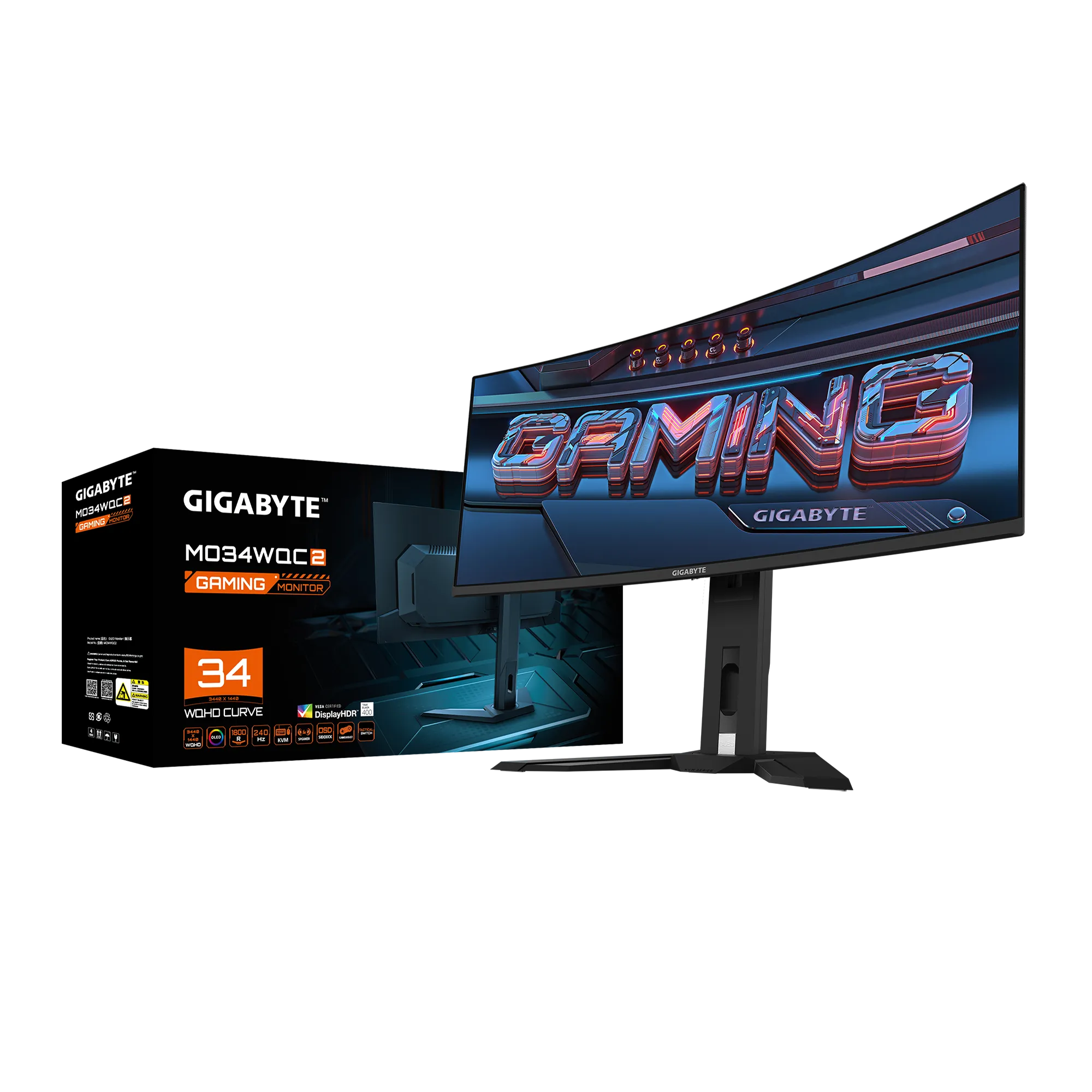 MONITOR 34 GIGABYTE GAMING CURVO MO34WQC2 OLED 240HZ