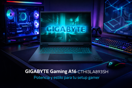 NOTEBOOK 16 GIGABYTE A16 CTHI3LA893SH (I7-13620H / 16GB DDR5 / SSD 512GB / RTX 5050 / W11 / IPS 165HZ)
