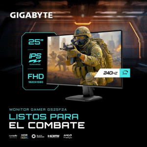 MONITOR 25 GAMING GIGABYTE GS25F2A IPS 240HZ